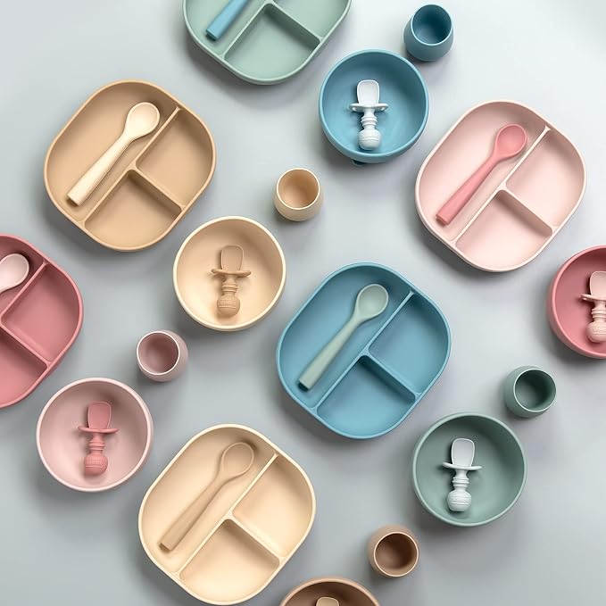 SAMiGO Silicone Baby Feeding Set, Baby Led Weaning Supplies, Suction Bowl Plate - Image 7