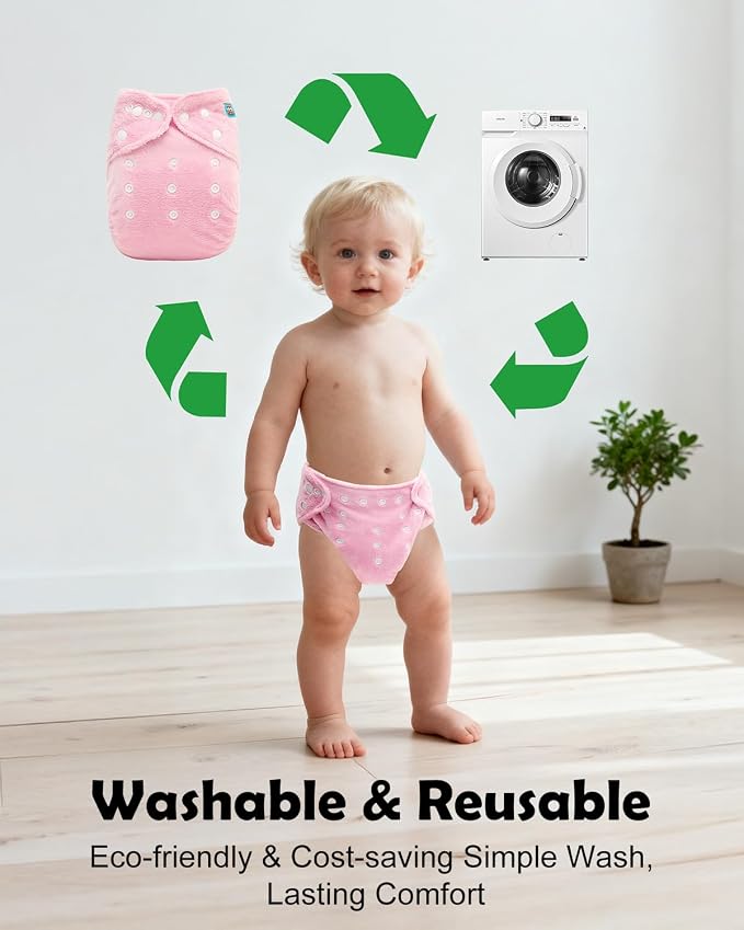 ALVABABY 6 Pack Baby Cloth Diapers Warm - Image 5