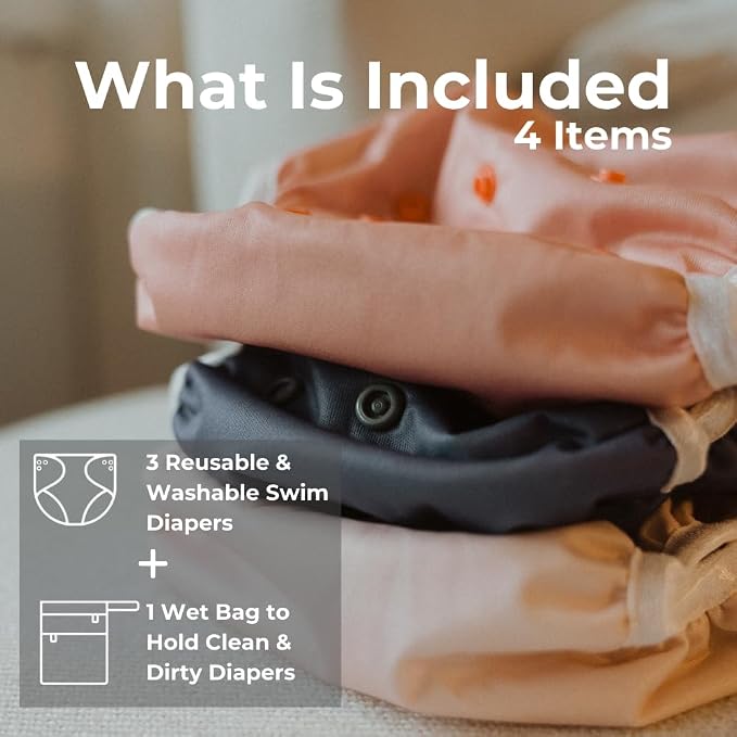 Nora's Nursery Reusable Swim Diapers and Wet Bag - Image 2