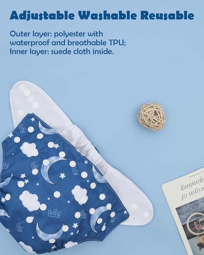 ALVABABY Baby Cloth Diapers 6 Pack - Image 5