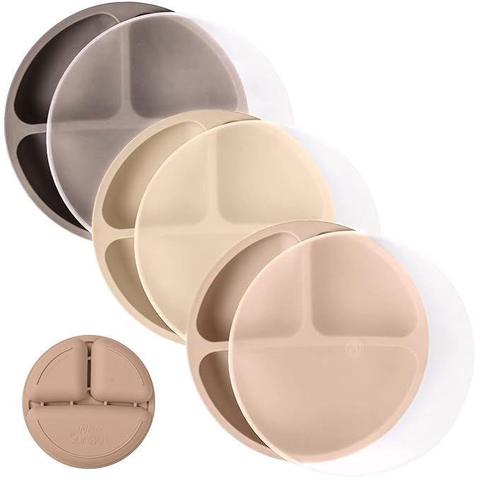 WeeSprout Silicone Plates with Lids by WeeSprout