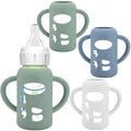 3 Pack Silicone Sleeves for Dr. Brown's Glass Baby Bottles by BUSOHA