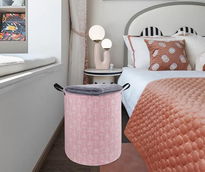 Round Laundry Hamper Storage Basket Laundry Organizer Hamper Storage Bins - Image 3