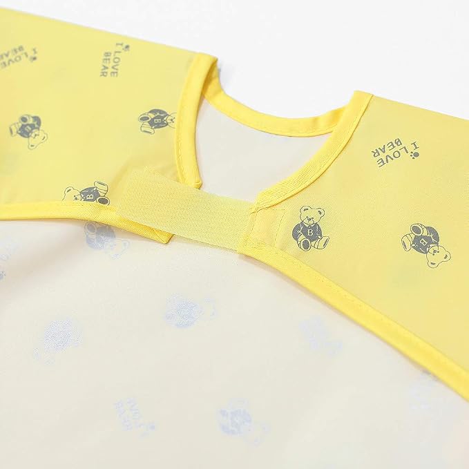 Long Sleeve Waterproof Bib for Toddlers – Feeding Smock for Baby Mealtime - Image 3