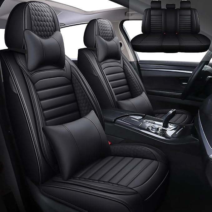 Leather Car Seat Covers for Toyota Corolla 2006-2024, Car Seat Covers Full Set by BLAWIWAL