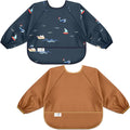 Long Sleeve Baby Bib, Waterproof Fabric, Catch-All Pocket, Baby Smock Bib by Unknown