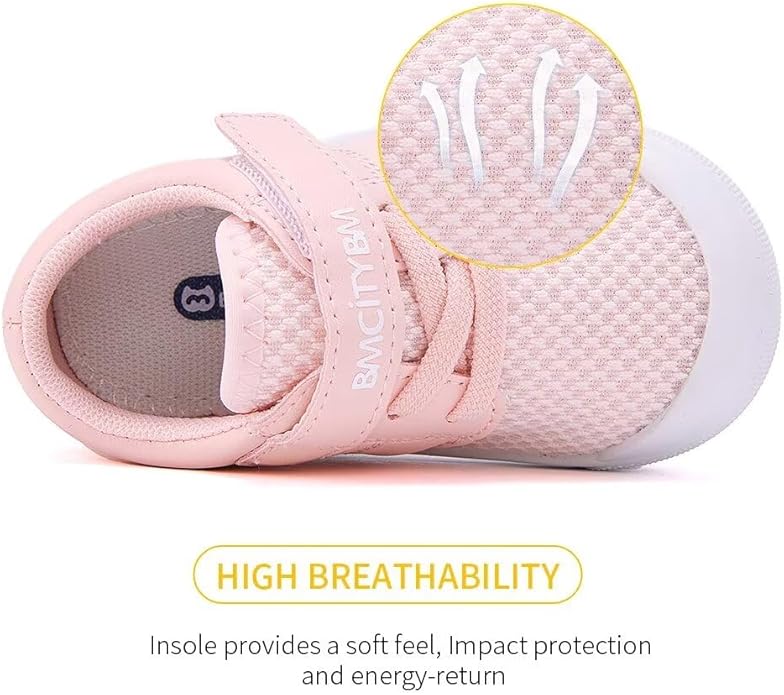 BMCiTYBM Baby Sneakers Girls Boys Lightweight Breathable Mesh First Walkers - Image 4