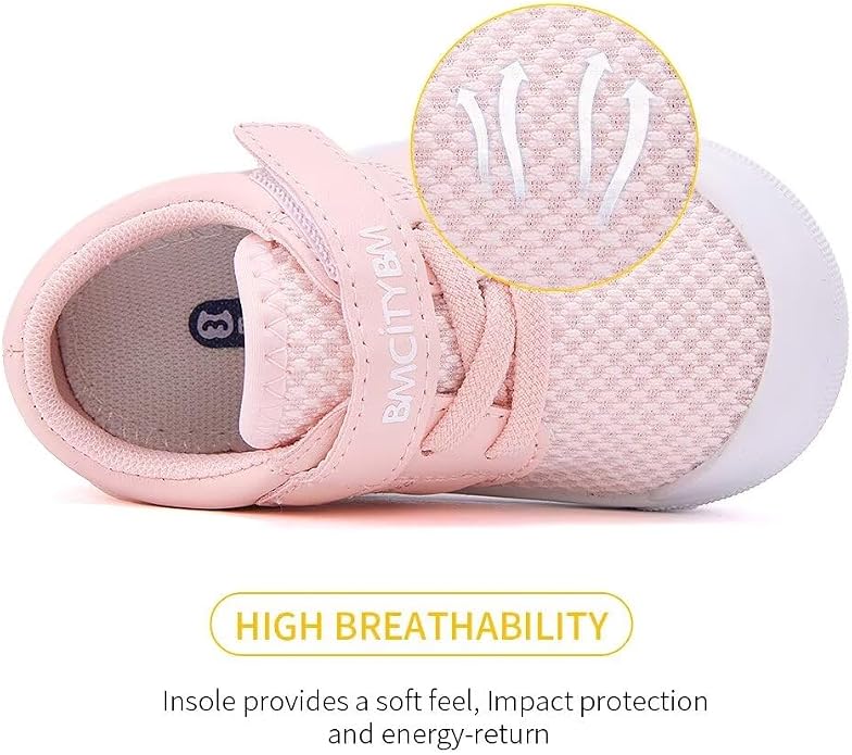 BMCiTYBM Baby Sneakers Girls Boys Lightweight Breathable Mesh First Walkers - Image 4