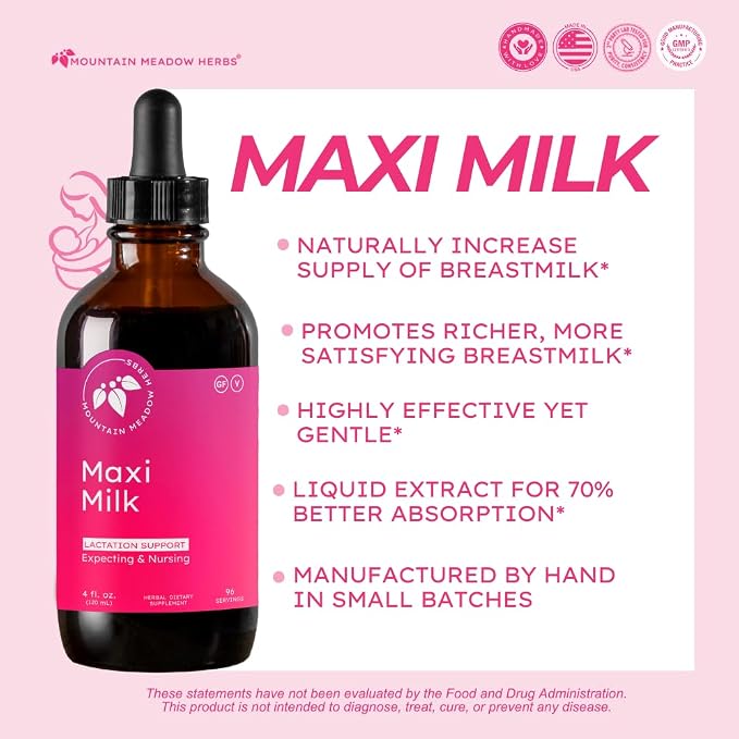 Mountain Meadow Herbs Maxi-Milk- Natural Liquid Lactation Support to Increase - Image 2