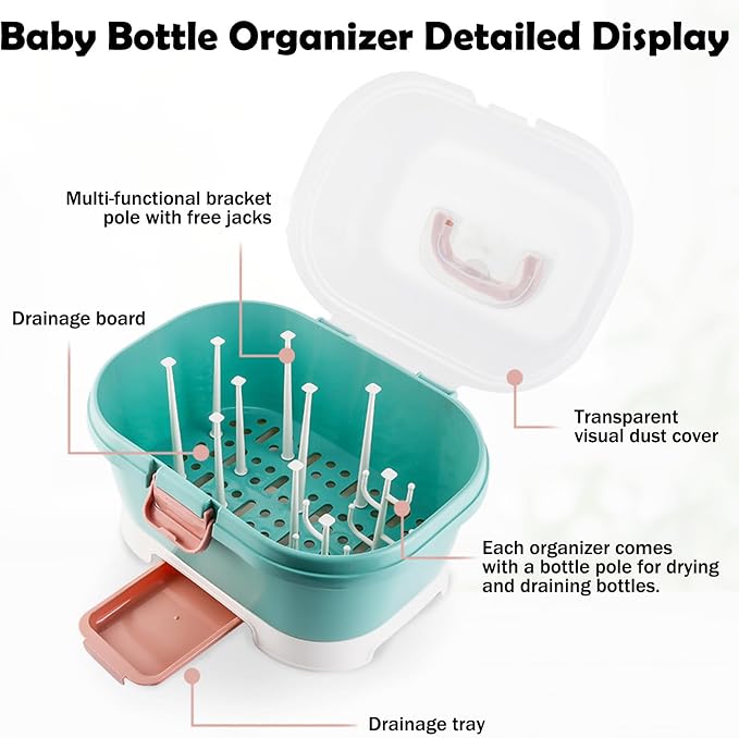 Baby Bottle Organizer for Storage, Baby Bottle Storage Large Capacity - Image 5