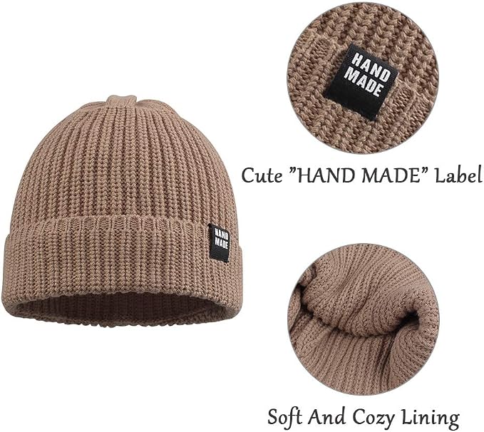 JANGANNSA Simple Knitted Baby Beanie Hip-Hop Boys Winter Hat Toddler Kids Bonnet - Image 4