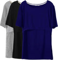 Smallshow Women's Maternity Nursing Tops Short Sleeve Breastfeeding Clothes by Smallshow