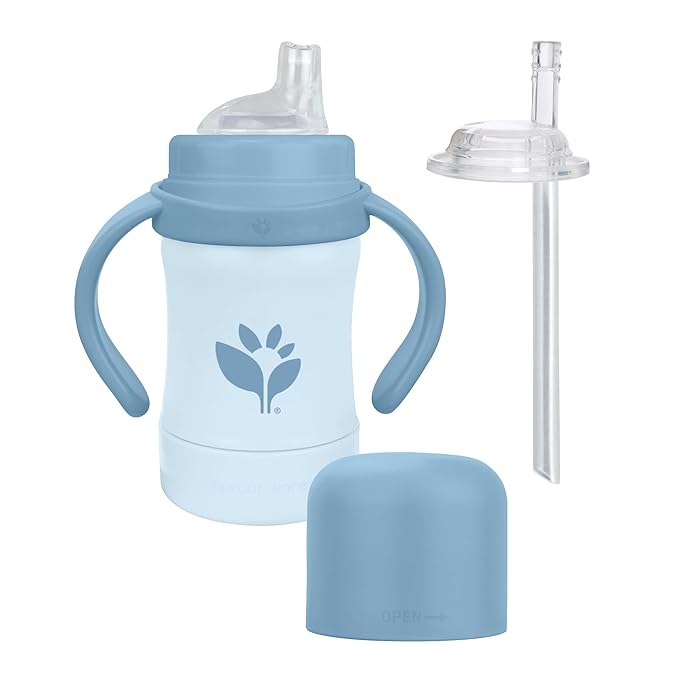 Green Sprouts® Sprout Ware® Sip & Straw 6oz., Plant-plastic, Platinum-cured by GreenSprouts