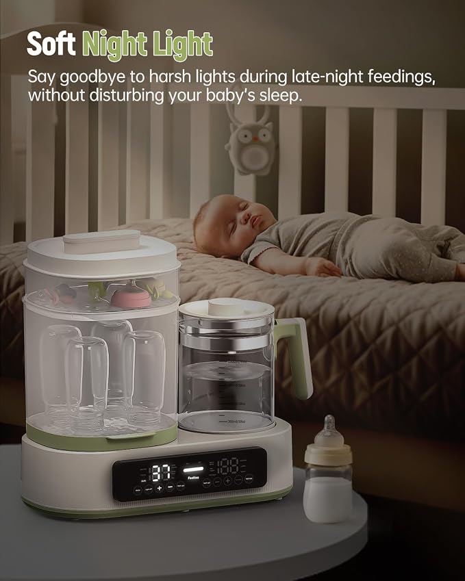 Feekaa Multifunctional Baby Bottle Warmer, Steamer and Dryer, 44oz Baby Formula - Image 8
