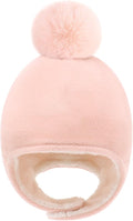 Baby Beanie Hat Pom Full Hood Hat Toddler Winter Hat Fleece Earflap Cap by Otoyzy