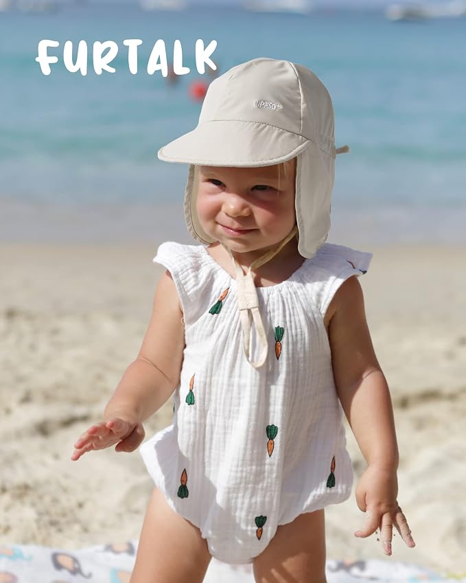 FURTALK Baby Sun Hat Girls and Boys Summer Beach Swim Hat Essentials UPF 50+ - Image 7