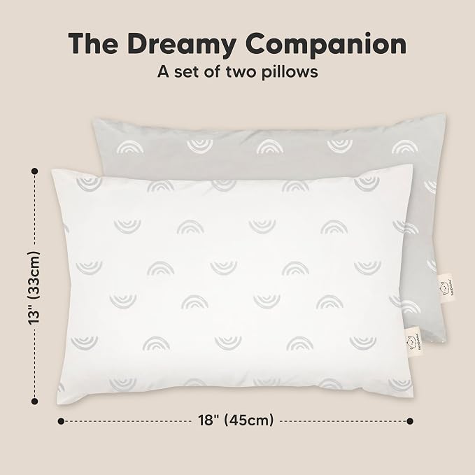 KeaBabies 2-Pack Toddler Pillow 13x18 - Image 3