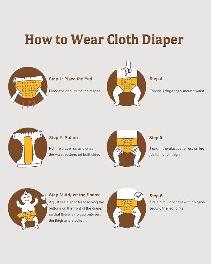 babygoal Reusable Charcoal Cloth Diapers - Image 8