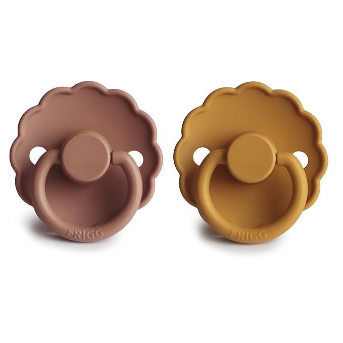 FRIGG Daisy Natural Rubber Baby Pacifier | Made in Denmark | BPA-Free 2-Pack - Image 2