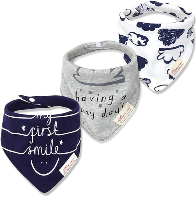 JN&LULU 3 Pack Newborn Baby Bibs Bandana Drool Bibs by JNLULU
