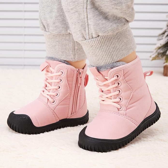 BMCiTYBM Toddler Baby Winter Snow Boots Boy Girl Faux Fur Warm Non Slip First - Image 2