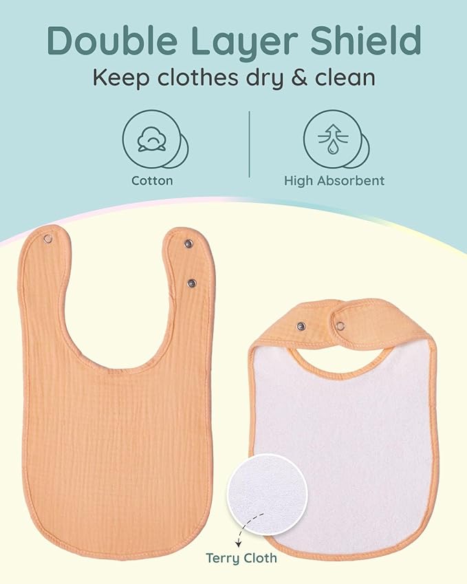 Lilian&Gema Baby Bibs 8 Pack Baby Drool Bibs - Image 2