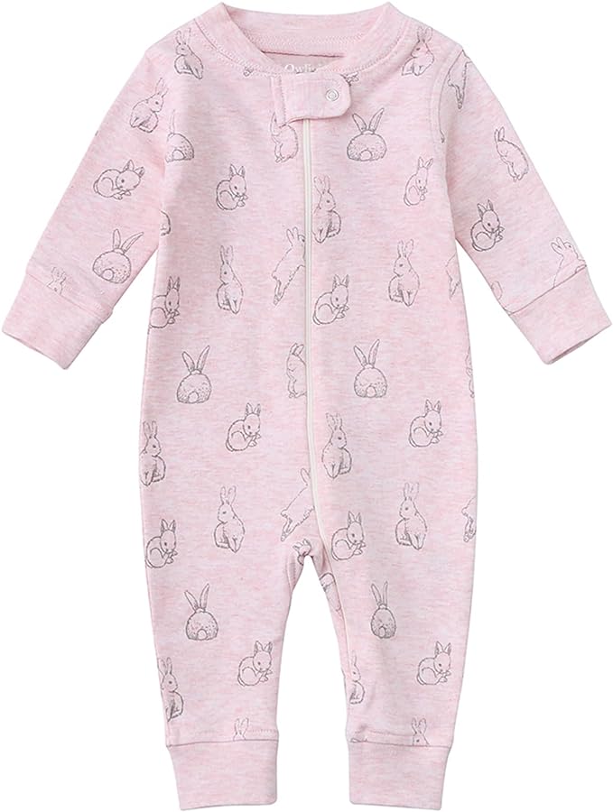 Owlivia Organic Cotton Baby Boy Girl Zip up Sleep 'N Play Pjs, Long Sleeve by Owlivia