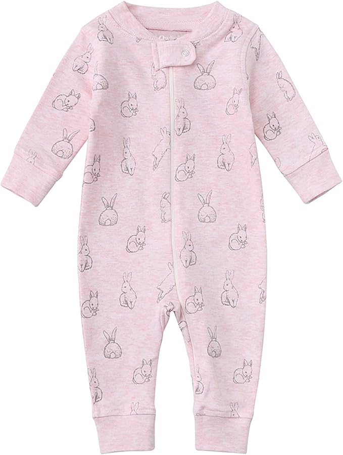 Owlivia Organic Cotton Baby Boy Girl Zip up Sleep 'N Play Pjs, Long Sleeve by Owlivia
