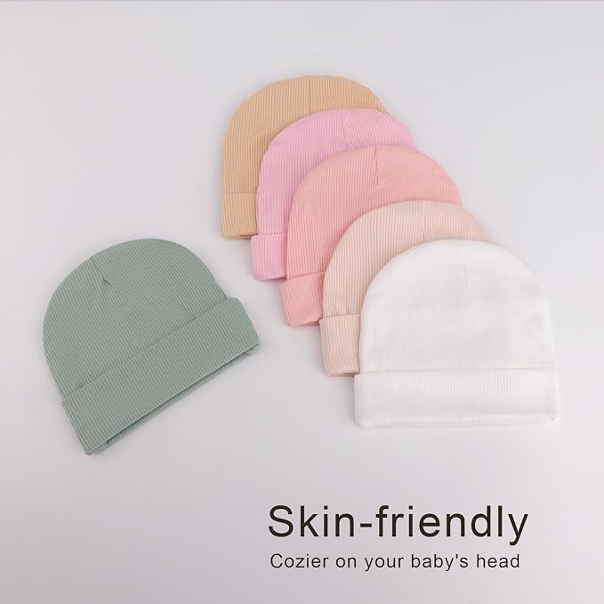 DRESHOW BQUBO 6 Pack Baby Newborn Hats Set - Image 6