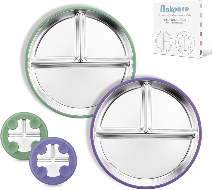Stainless Steel Toddler Plate by Bakpoco