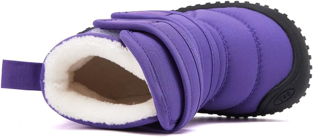 BMCiTYBM Toddler Baby Snow Boots Winter Shoes Boys Girls Cold Weather Baby Faux - Image 3