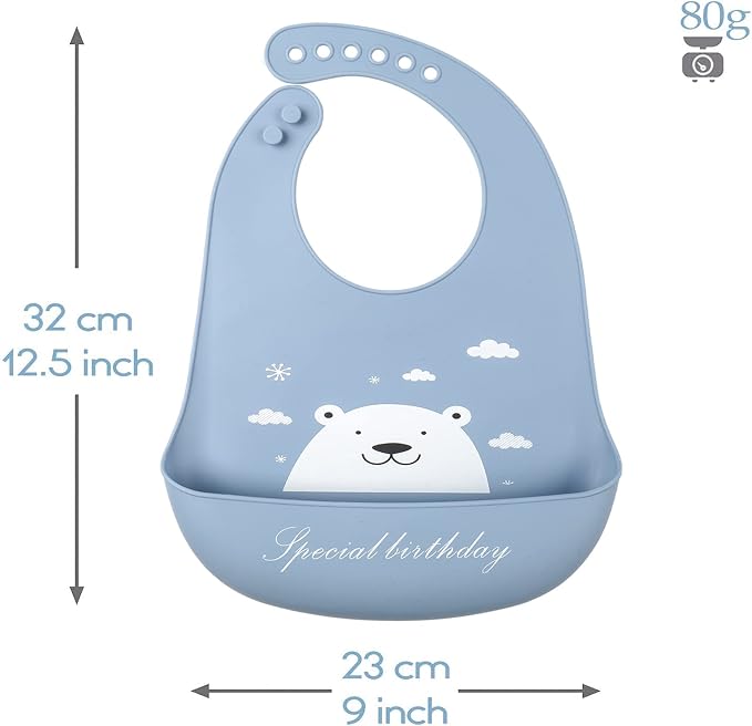 Baby Silicone Feeding Bibs - Image 7