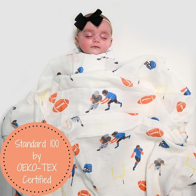 LollyBanks Swaddle Blanket 100% Muslin Cotton, 47 x 47 inches Soft Breathable - Image 4