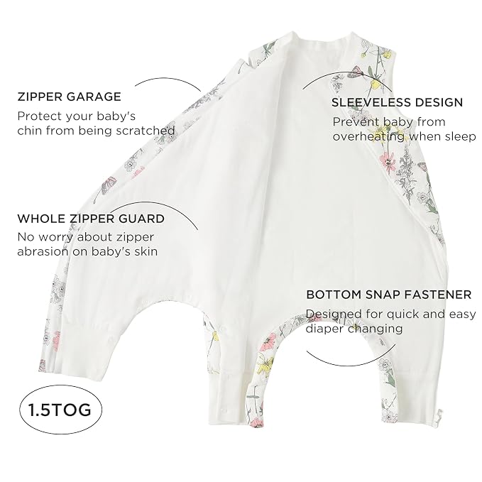 Duomiaomiao 1.5 TOG Toddler Sleep Sack 36-48 Months 100% Cotton Four Season - Image 3
