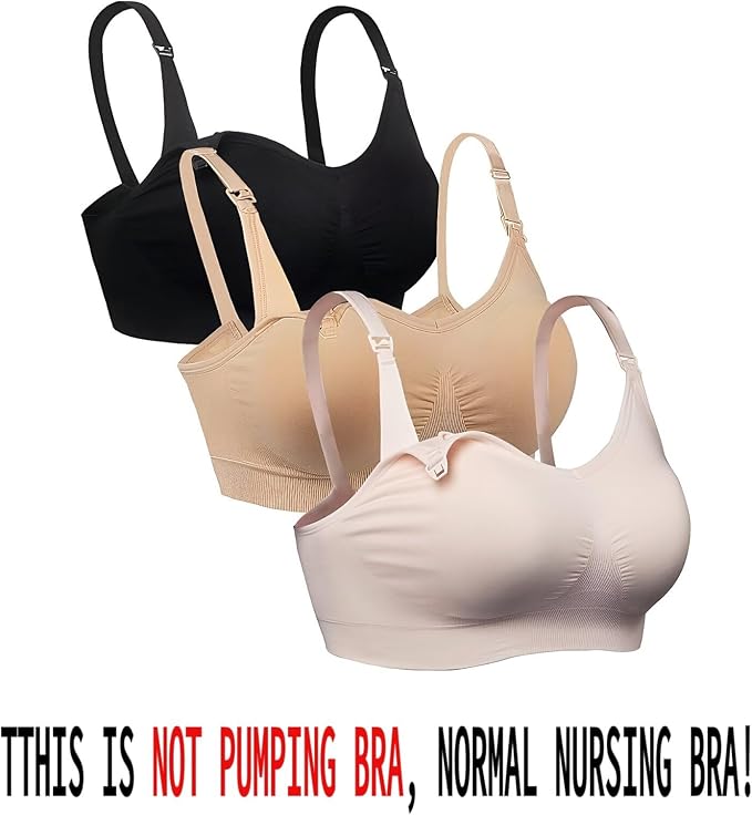 iloveSIA Nursing Bras for Mom Breastfeeding, Seamless Supportive Sleep Bra for - Image 2