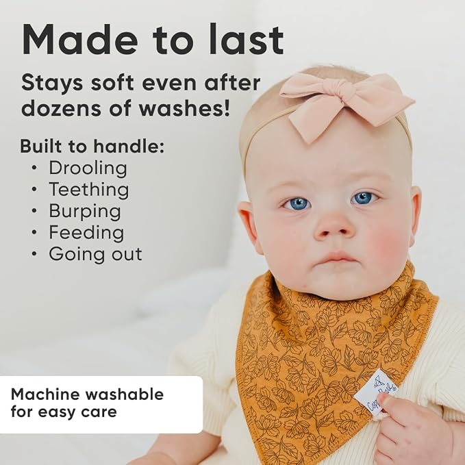 Copper Pearl 4 Pack Soft Cotton Baby Bibs - Image 3