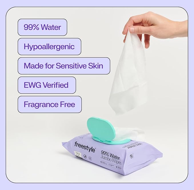 Freestyle Soft Jumbo Baby Wipes, Hypoallergenic and Unscented, Water-Based Wet - Image 6