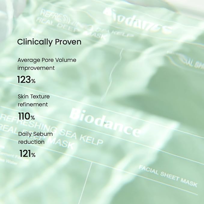 BIODANCE Refreshing Sea kelp Real Deep Mask, Overnight Hydrogel Mask, Oil & - Image 7