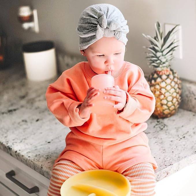 Olababy Silicone Straw Lid For Training Cup | Water Drinking Cup For Babies | - Image 2