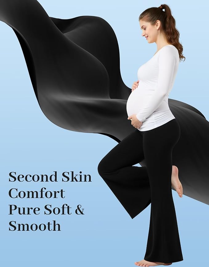 Fotociti Maternity Flare Leggings - Image 2