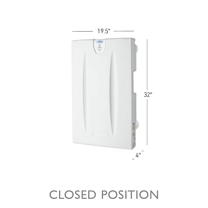 SafetyCraft Vertical Baby Diaper Changing Station, Wall Mounted, Built in Liner - Image 4