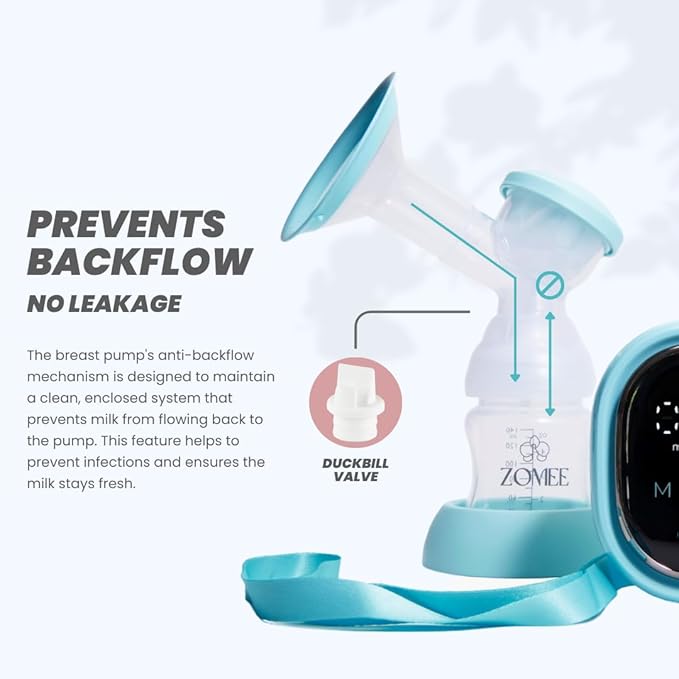 Zomee Z2 Double Electric Breast Pump, Hands Free Pumping Hospital Grade 3 Modes - Image 5