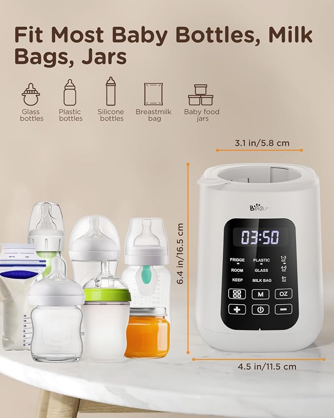 Bear Baby Bottle Warmer, Milk Warmer Breastmilk Bag Formula Fast Warming - Image 7
