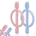 Baby Teething Toys with Easy-Hold Handle, Silicone Infant Toothbrush, Textured by MISSLILI