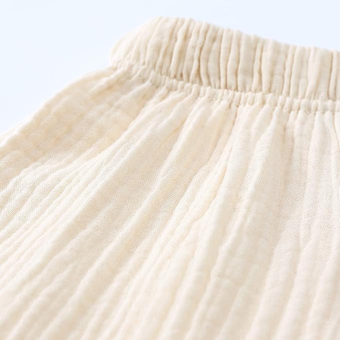 MYGBCPJS Baby Boys Girls Cotton Linen Trousers Kids Casual Ankle Pants Loose - Image 5