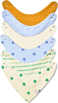 Bandana Bibs - 100% Organic Premium Muslin Cotton, 7-Layers by NINTARABABY