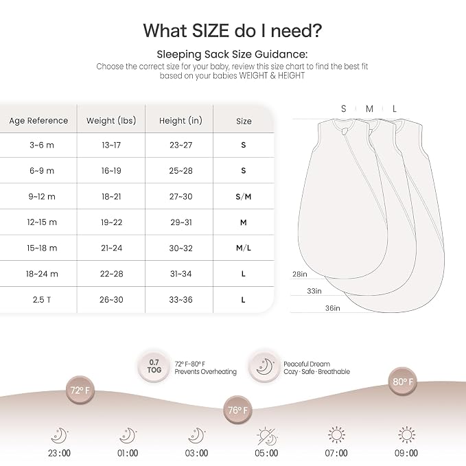 lulumoon Sleep Sack Muslin for Baby: Cotton Wearable Blanket for 3-9 Months - Image 6