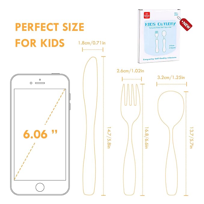 Lehoo Castle 6 Pieces Toddler Utensils, Kids Silverware - Image 8