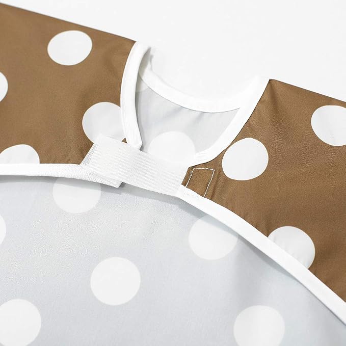 Short Sleeve Waterproof Bib for Toddlers – Feeding Apron for Mealtime, - Image 3