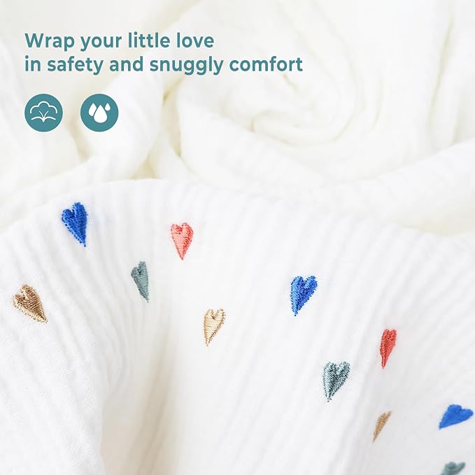 Poncho Muslin Towels for Kids Set of 6 for Embroidery, Baby Bath Towels - Image 3